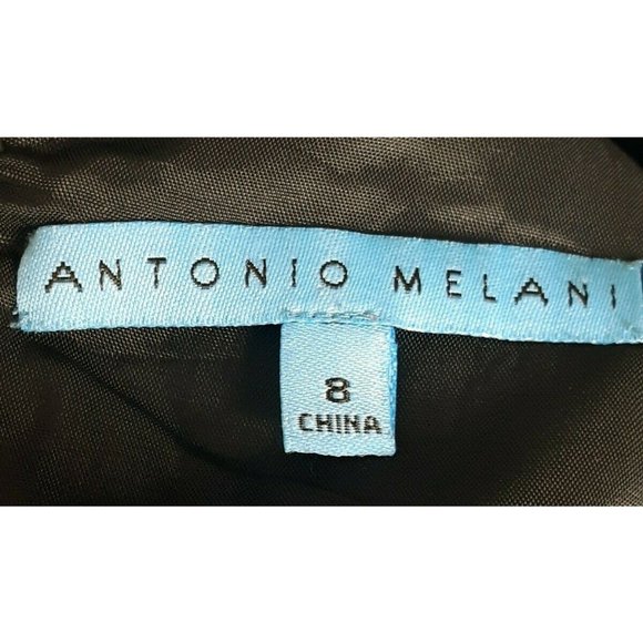 Antonio Melani Brown Academia Herringbone Wool Blend Dress 8 - Picture 11 of 11